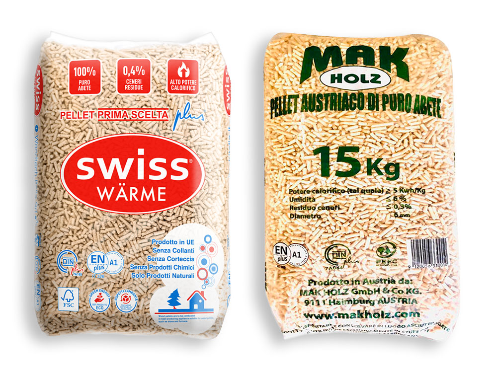 Vendita pellet Mak Holz e Swiss Warme